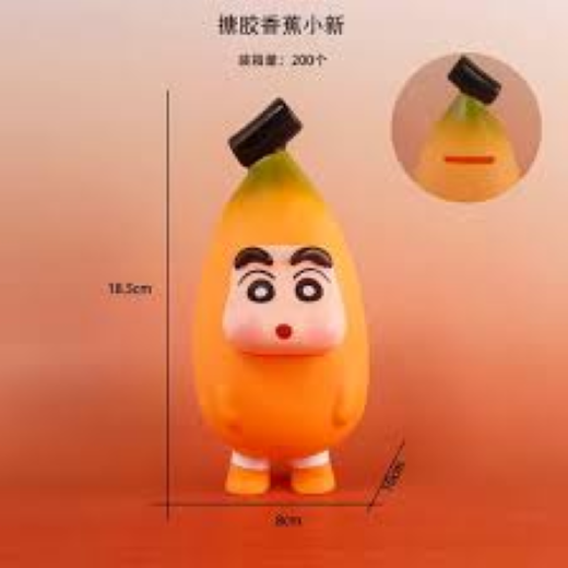 5pcs - banana Moneybank shinchan figurines Net price 145 - Image 4