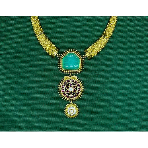 Gold Short Kanti Necklace - Image 2
