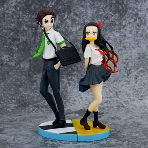 Tanjiro & Nejuka School Uniform Action figures set with box - Image 2
