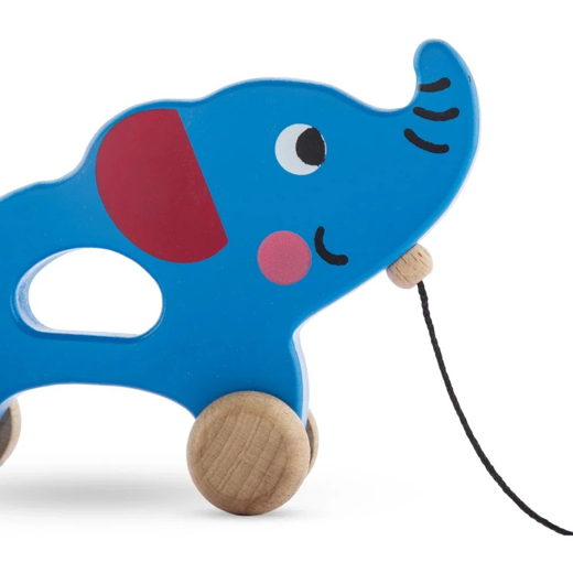 FLYI - Wooden Pull Along Elephant Toy for Kids (1+ Years) - Image 2