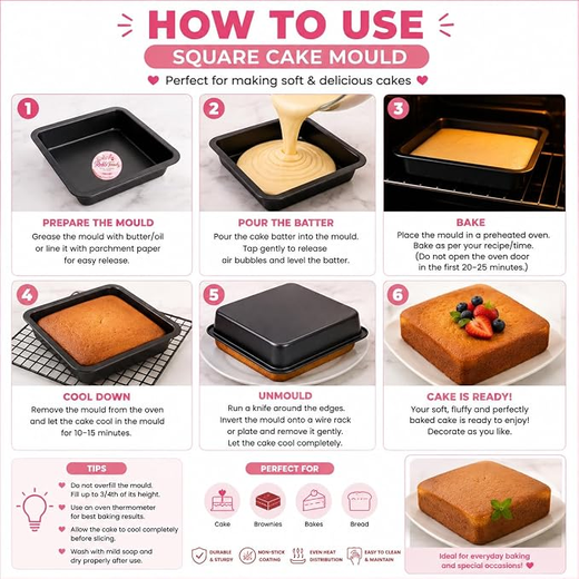 Square Cake Mould - Image 4