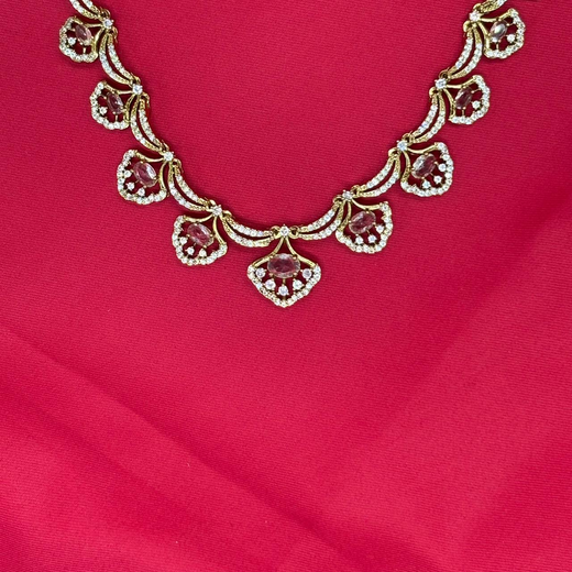 Victorian White -Stone Short Necklace - Image 2
