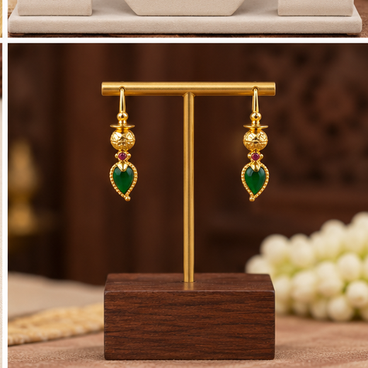 Matte finishing Kerala Palaka long haram Necklace - Image 4