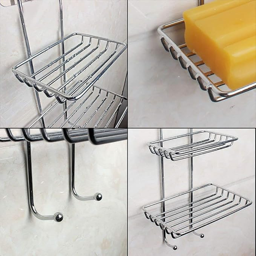 Wall Mounted Double Layer soap Dish Holder - Image 2