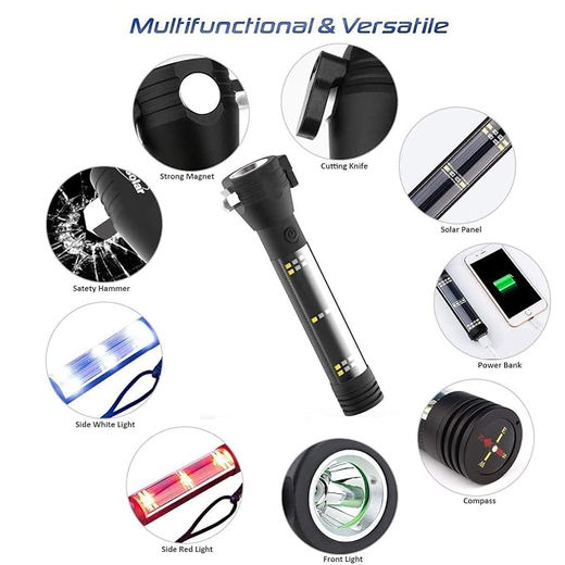 Rechargeable Waterproof Flashlight Hammer Light - Image 3