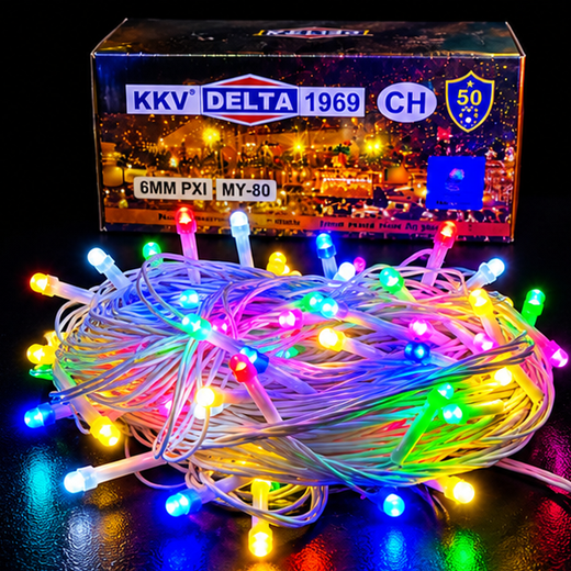 20M Multicolour Frosed String Light (80/68 Bulb) (Print 25M) ✨ - Image 3