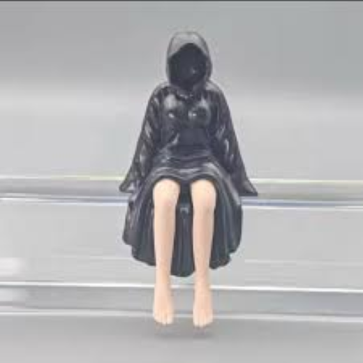 Mysterious Black Robe Queen Sitting staight legs - Image 4