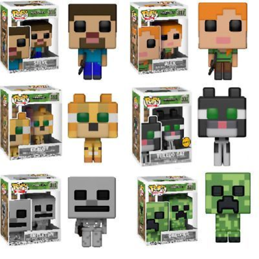 4pcs in 1 box - Mine craft pop set - Image 3