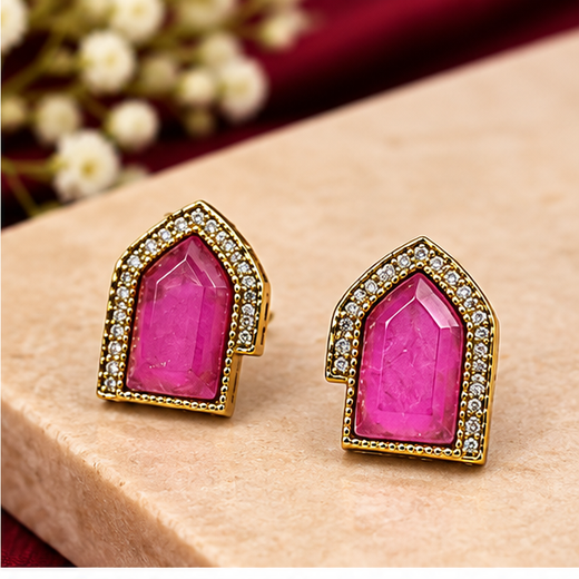PInk Moissanite Earring - Image 2
