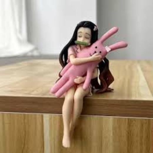 Nezuka sitting sleeping holding teddy Action fiqure - Image 4