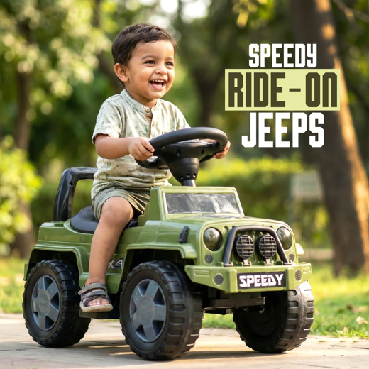 FLYI Speedy Jeep Kids Ride-On Toy Car for Toddlers