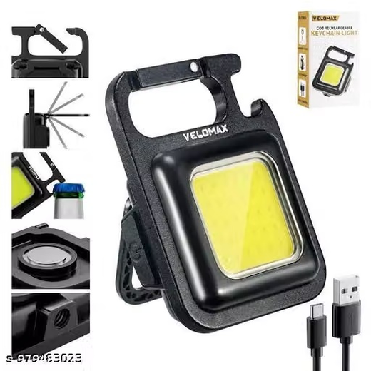 USB Rechargeable Mini COB Keychain Flashlight - Image 2