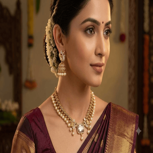 Gold Short Necklace - Image 4