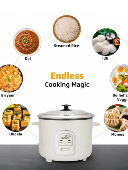 V-Guard VRCS 1.8 C Electric Rice Cooker (1.8 L, White)