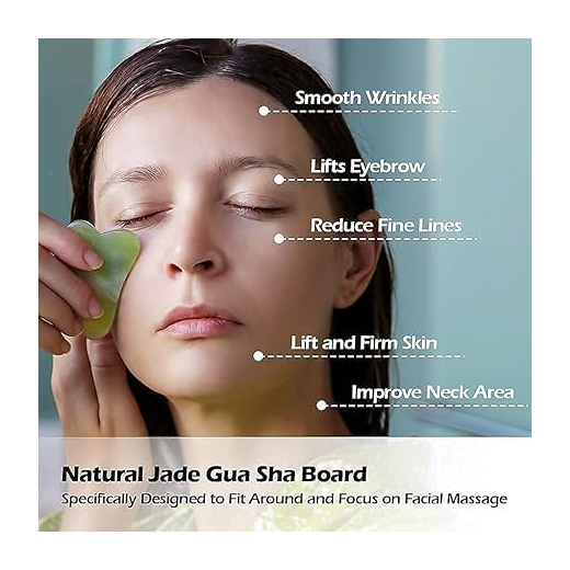 Jade Roller & Gua Sha Set for Face Massage - Image 3
