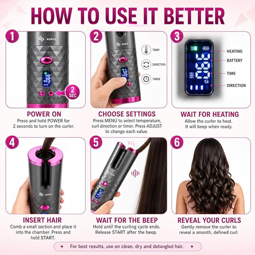 Wireless USB Automatic Hair Curler - Image 4