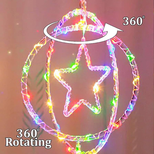 Multicolour Star Ring Pendant (Size: 12 Inch) ✨ - Image 2