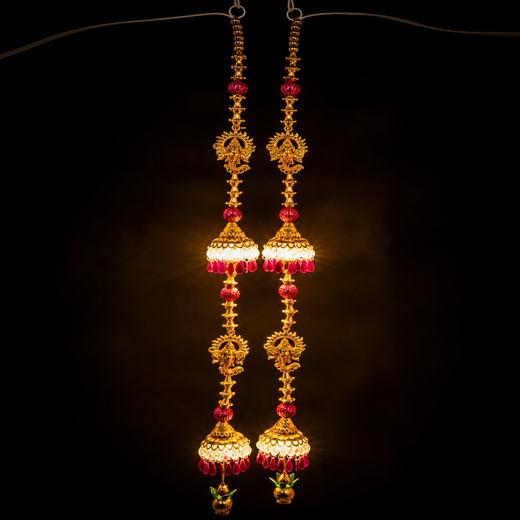 Pair Of Beautiful Ganesh Ji Lighting Hanging Latkan (78cm) (DL2) (2 Hanging) - 1 Pair 👌 - Image 2