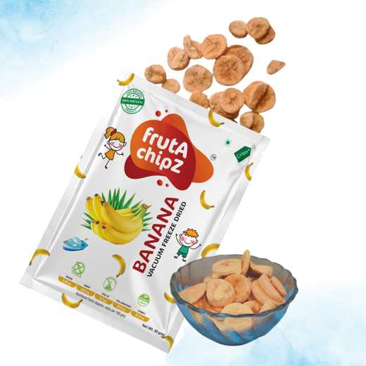 frutA chipZ Freeze Dried Banana 30 Gms/Chikoo 20 Gms/Jackfruit 20 Gms | 100% Natural | Healthy Fruit Chips| Ready to Eat | Crunchy | - Image 3