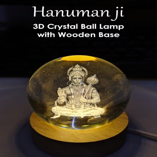 HANUMAN JI 3D CRYSTAL BALL 🔮