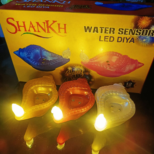 SHANKH Water Sensor Diya (12 Piece Box) 🪔