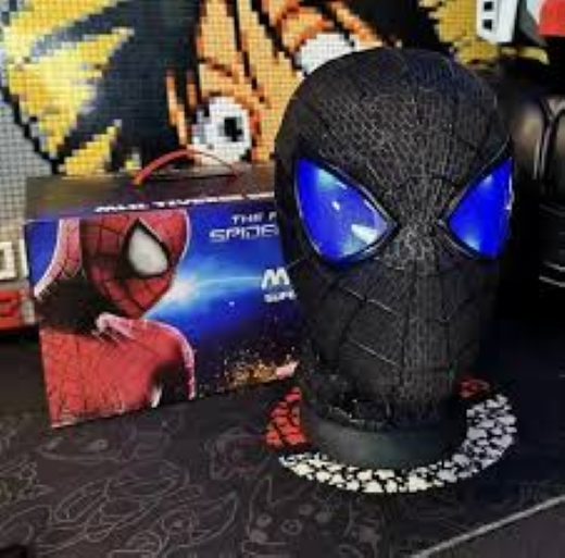 New Amazing Spidy 2 Full Black Eyes Flicker Mask - Ring Remote Control (Premium Quality) - Image 2