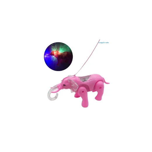 BATTERY OPERATED ELEPHANT WITH FLASHING LIGHT AND SOUND