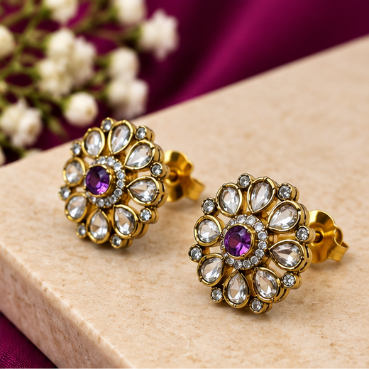 White Stones With Small purple Studs - Image 2