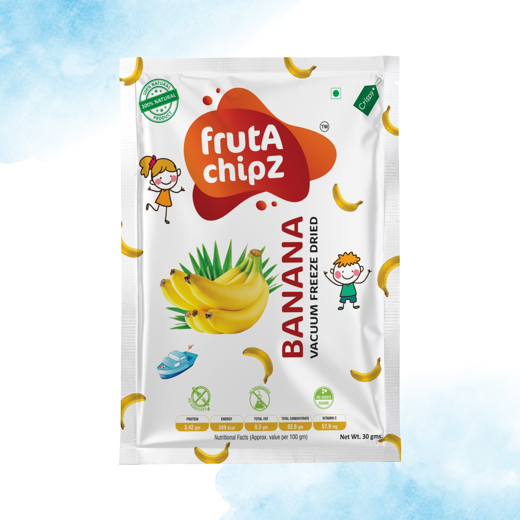 frutA chipZ  Dried Banana for Kids and Adults | 100% Natural | Healthy Banana Fruit Chips | Vacuum Freeze-Dried Fruit Slices | Pack of 5| 150 Gms | Ready to Eat | Crunchy - Image 3