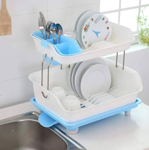 2 Tier Dish Drainer Rack - Image 2