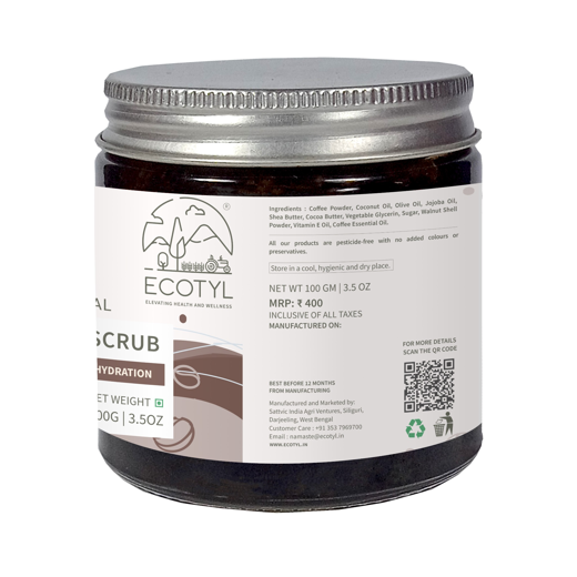 Ecotyl Natural Coffee Body Scrub | For Gentle Exfoliation | No Silicones & Mineral Oil | 100g - Image 4