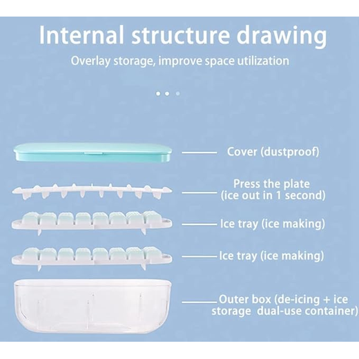 Ice Cube Tray With Lid and Bin - Image 3