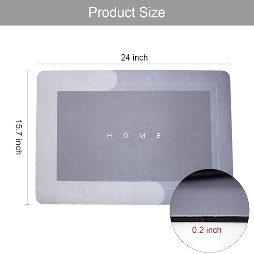 Super Absorbent Water Bathroom Door Mat 40*60 Square - Image 2