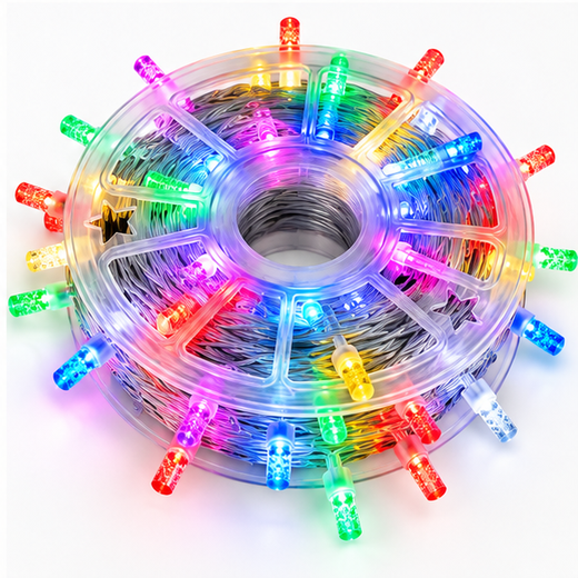 60M Cylinder Multicolour String Light Roll (220 Bulb) (Print 100M) ✨ - Image 4