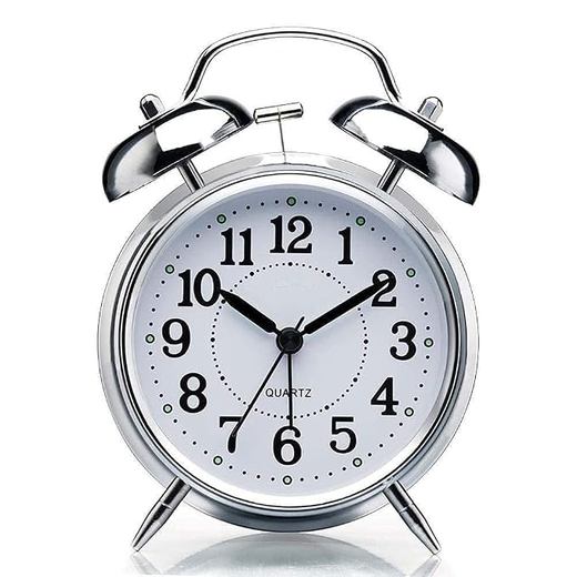Silver Alarm Clock