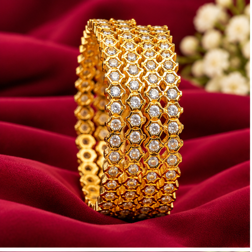 Pure Panchaloham American Diamond Beautifully Design Bangle