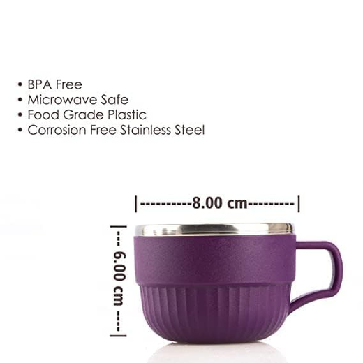 Round Shape Stainless Steel Tea Cup Set of 6 - Image 4
