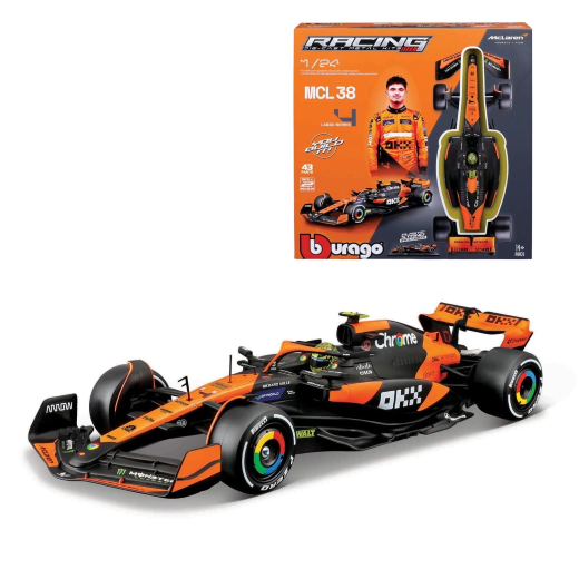 1:24 BURAGO F1 MCLAREN # 81 OSCAR PIASTRI CAR WITH DRIVER - Image 2