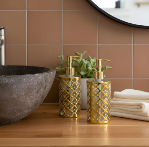 Golden Crome Soap Dispenser - Image 3
