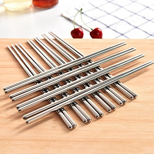 Set of 5 Stainless Steel Chopstick