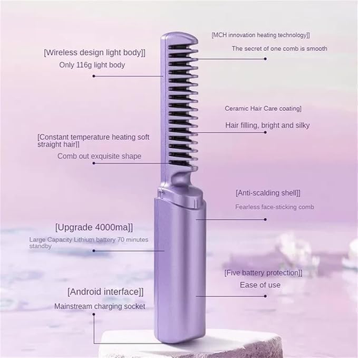 Rechargeable Mini Hair Straightener - Image 4
