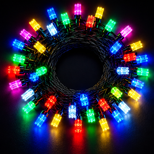 45M Fan Design Multicolour String Light (214 Bulb) (Print: 70M) ✨ - Image 3