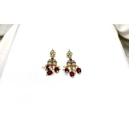 Victorian Red monalisa Beads Kanti - Image 2