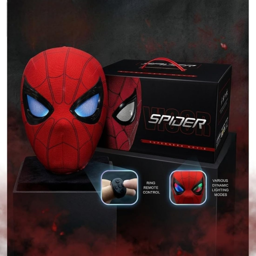 New Amazing Spidy 2 Red Eyes Flicker Mask - Ring Remote Control (Premium Quality) - Image 2