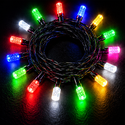 7M Long Fiber / Pinchu Multicolour String Light (24 Bulb) (Print: 10M) ✨ - Image 3