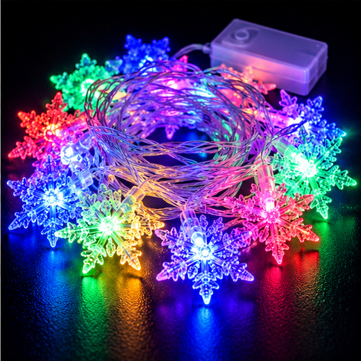 Multicolour Big Snow String Light (14 Snow Bulb) ❄️ - Image 4
