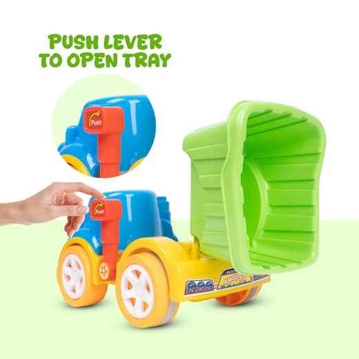 FLYI Durable Dumper Truck Toy – Heavy Duty Friction-Powered Fun for 2+ Years - Image 4
