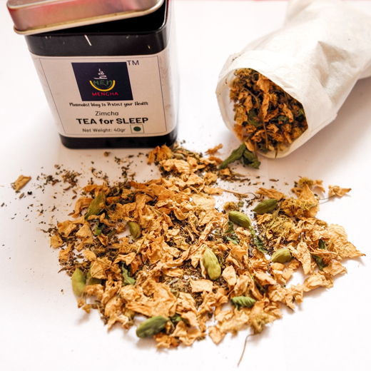 MENCHA - Sleep Tea Tin 40gr - Caffeine Free - Himalayan Herbal Blend for Better Sleep | Relaxation | Reduce Headaches, Stress & Anxiety | Antioxidant - 50 Cups - Image 3