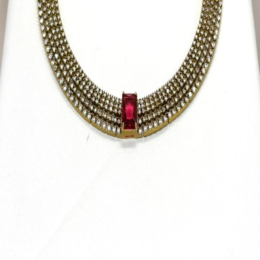 Victorian finishing Kanti with Red Stone - Image 2