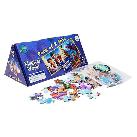 Cardboard 2 PCS MAGICAL WORLD PUZZLE (120 PCS ICH)